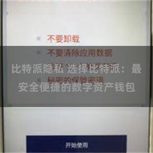 比特派隐私 选择比特派：最安全便捷的数字资产钱包