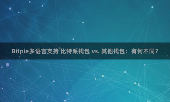 Bitpie多语言支持 比特派钱包 vs. 其他钱包：有何不同？