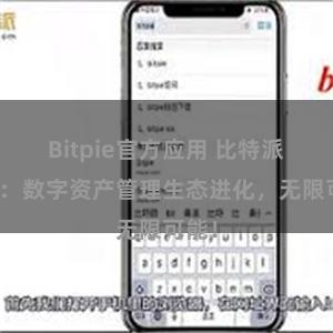 Bitpie官方应用 比特派钱包：数字资产管理生态进化，无限可能！