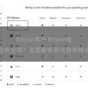 Bitpie用户 Bitpie钱包安全吗？全面解析其优势和特点