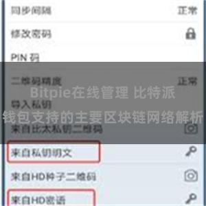 Bitpie在线管理 比特派钱包支持的主要区块链网络解析