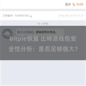 Bitpie恢复 比特派钱包安全性分析：是否足够强大？