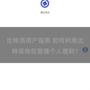 比特派用户指南 如何利用比特派钱包管理个人理财？