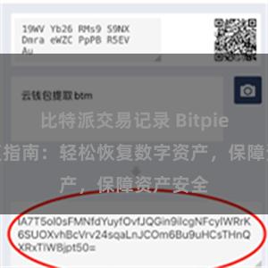 比特派交易记录 Bitpie钱包恢复指南：轻松恢复数字资产，保障资产安全