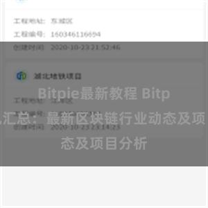 Bitpie最新教程 Bitpie资讯汇总：最新区块链行业动态及项目分析